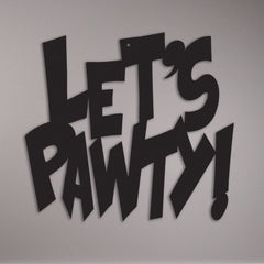 Let's Pawty! - Metal Wall Art Decor For Dog Lover