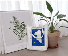 Henri Matisse Canvas Tote Shoulder Eco Bag-White K