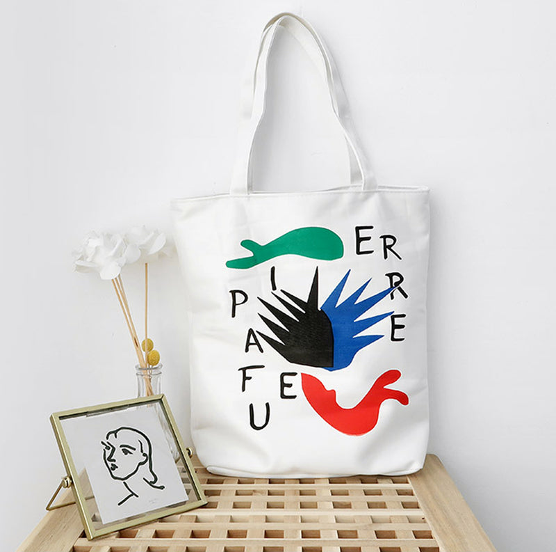 Henri Matisse Canvas Tote Shoulder Eco Bag-White H