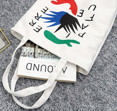 Henri Matisse Canvas Tote Shoulder Eco Bag-White H