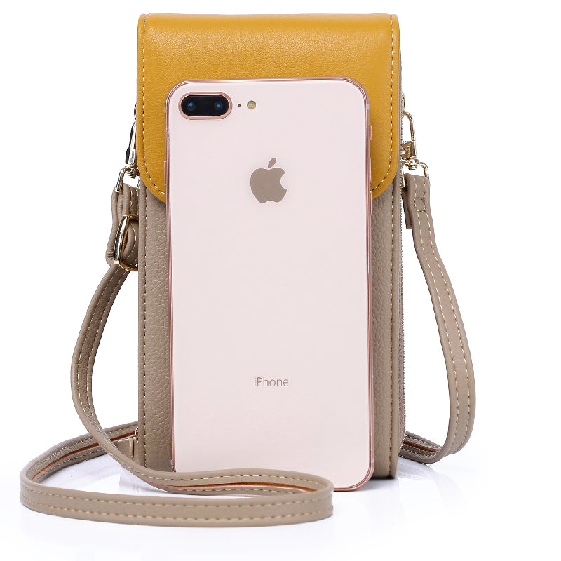 Crossbody Cellphone Bag Case Phone Wallet -Pink