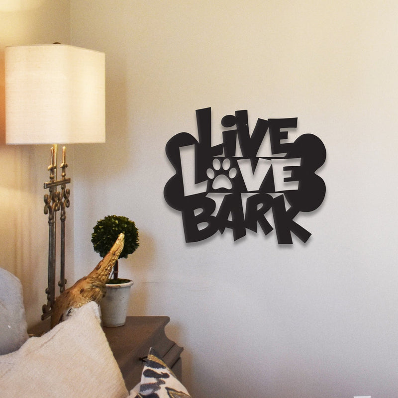 Live Love Bark - Metal Wall Art Decor For Dog Lover