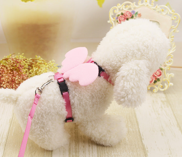 Angel Wings Pet Leash Harness Set For Dog Cat-Pink