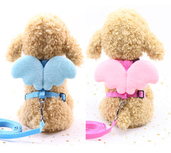 Angel Wings Pet Leash Harness Set For Dog Cat-Blue