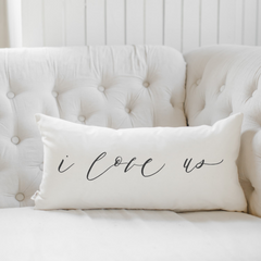 I Love Us Lumbar Pillow / Pillow Cover