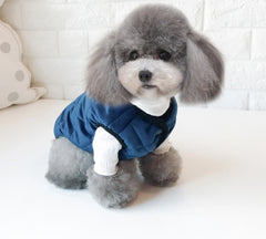 Dog & Cat Quilted Jacket Vest For Small Breeds (Blue)