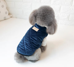 Dog & Cat Quilted Jacket Vest For Small Breeds (Blue)