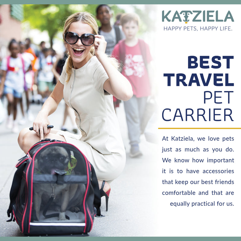 Katziela Airline Approved Wheeled Dog & Cat Carrier