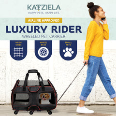 Katziela Airline Approved Wheeled Dog & Cat Carrier