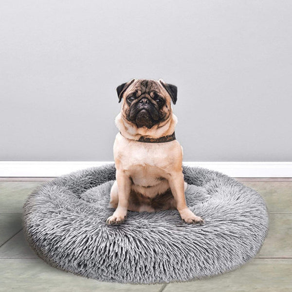 Calming High Stretch Soft Faux Bed for Dogs and Cats