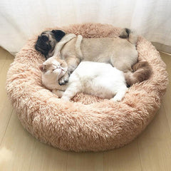 Calming High Stretch Soft Faux Bed for Dogs and Cats