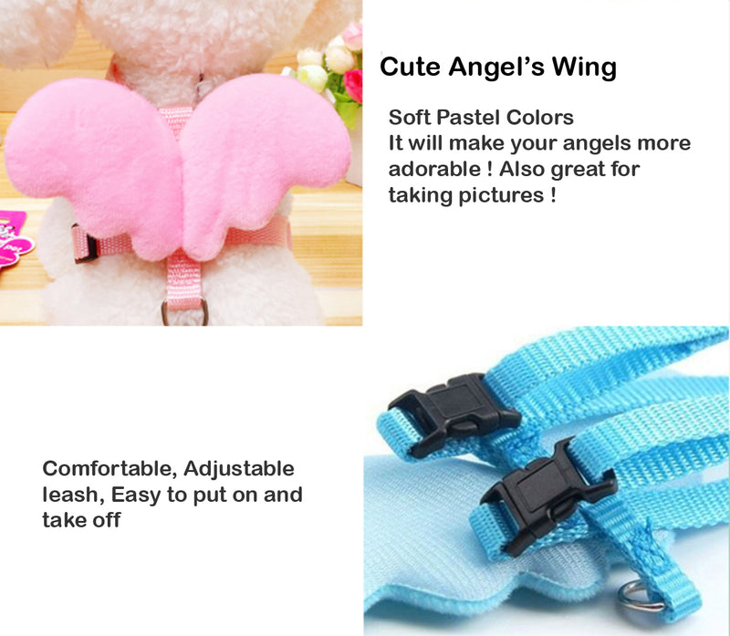 Angel Wings Pet Leash Harness Set For Dog Cat-Pink