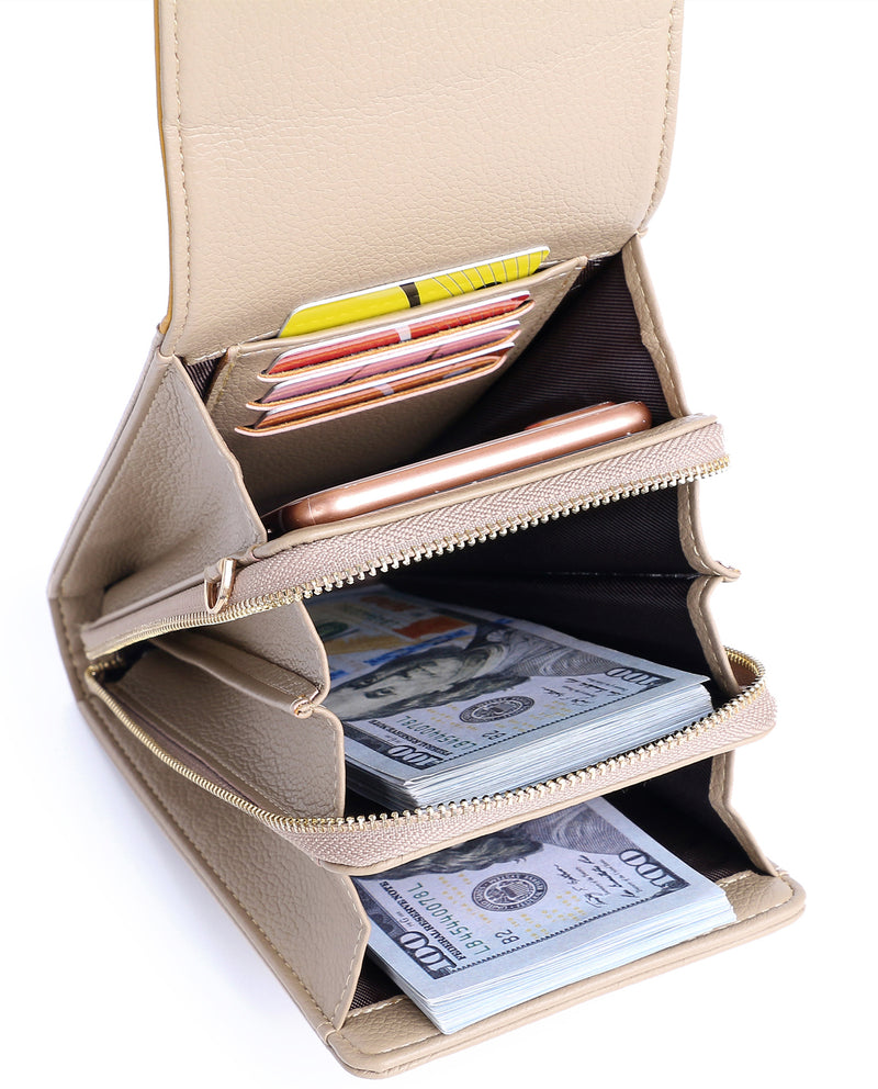 Crossbody Cellphone Bag Case Phone Wallet -Black