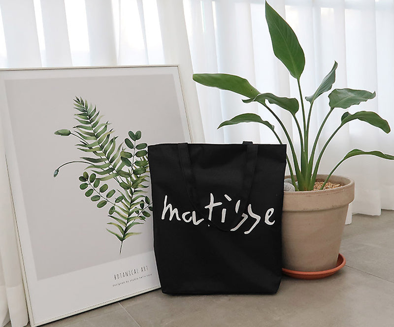 Henri Matisse Canvas Tote Shoulder Eco Bag-Matisse Black