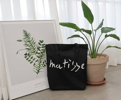 Henri Matisse Canvas Tote Shoulder Eco Bag-Matisse Black