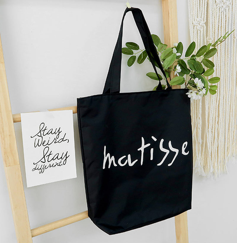 Henri Matisse Canvas Tote Shoulder Eco Bag-Matisse Black