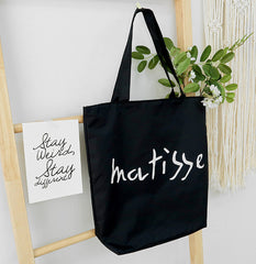 Henri Matisse Canvas Tote Shoulder Eco Bag-Matisse Black