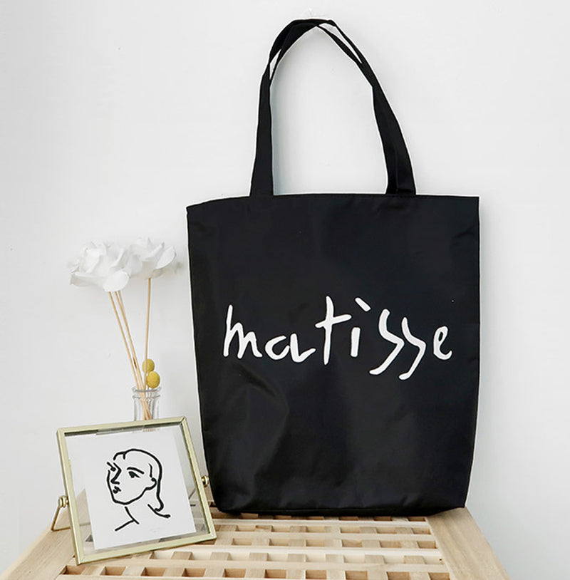 Henri Matisse Canvas Tote Shoulder Eco Bag-Matisse Black