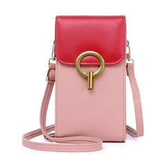 Crossbody Cellphone Bag Case Phone Wallet -Pink
