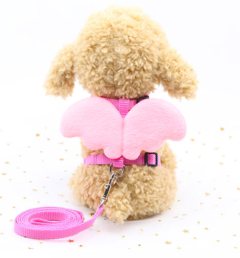 Angel Wings Pet Leash Harness Set For Dog Cat-Pink