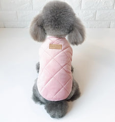 Dog & Cat Quilted Jacket Vest For Small Breeds (Pink)