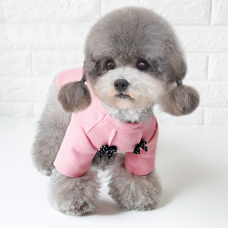 Ribbon T Shirt  For Small Dog Breeds (Pink)