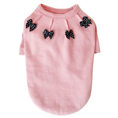 Ribbon T Shirt  For Small Dog Breeds (Pink)