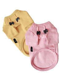 Ribbon T Shirt  For Small Dog Breeds (Yellow)