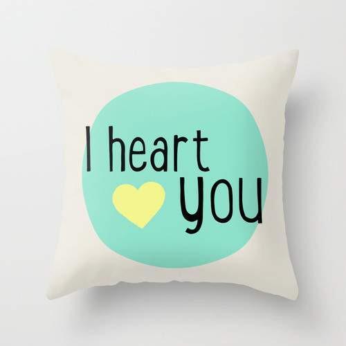 I heart you Pillow / Pillow Cover