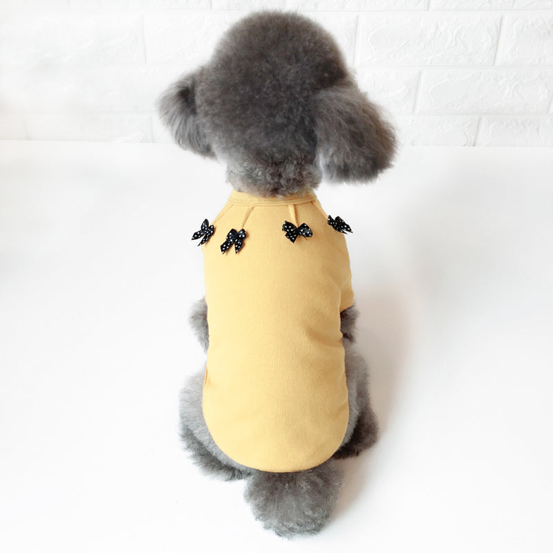 Ribbon T Shirt  For Small Dog Breeds (Yellow)