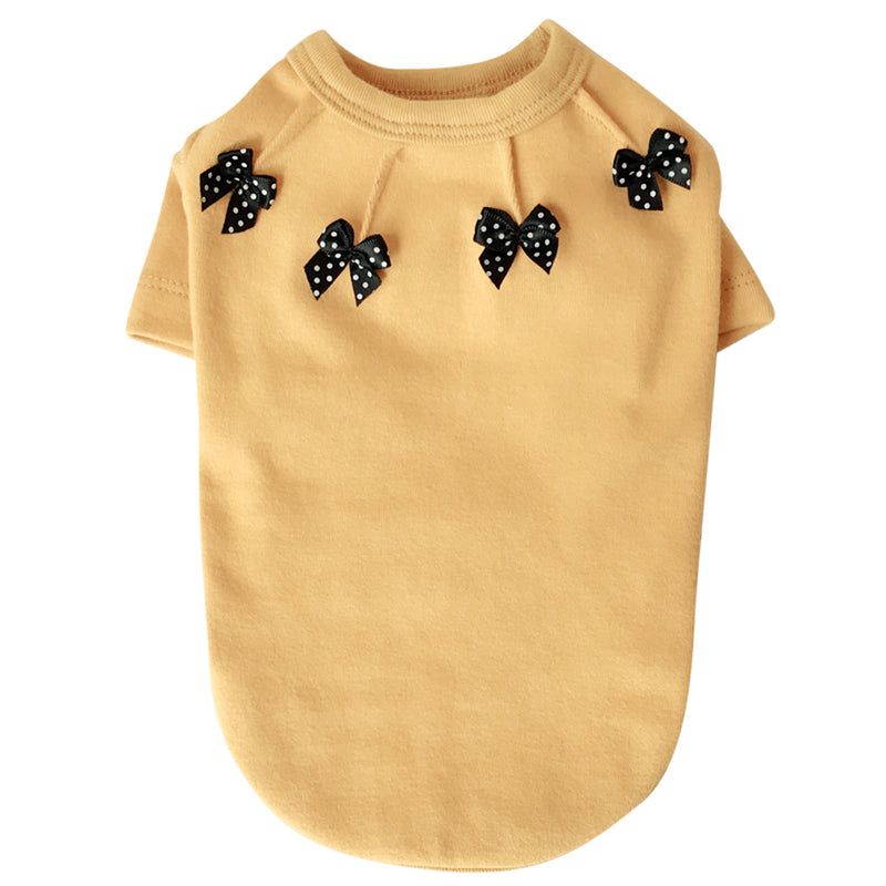 Ribbon T Shirt  For Small Dog Breeds (Yellow)